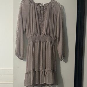 Lovestitch Taupe Long Sleeve Dress
